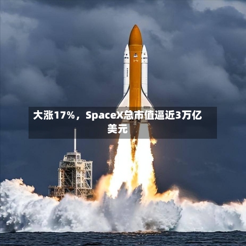 大涨17%,SpaceX总市值逼近3万亿美元