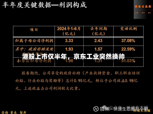 港股上市仅半年,京东工业突然换帅